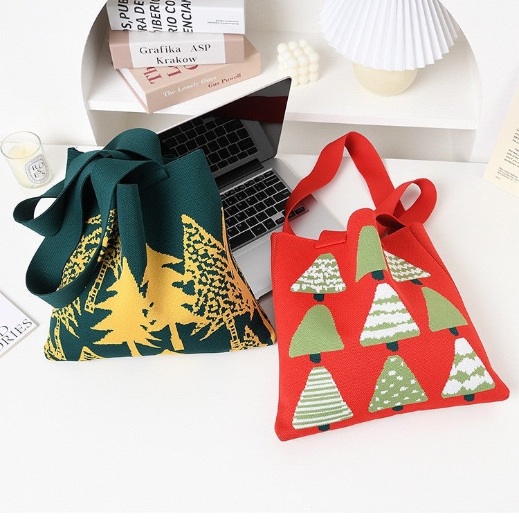 Christmas Crossbody Bag Knitted Large Capacity Shoulder Bag for Women - Image 2