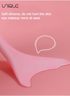 Unique 3Pcs Reusable Silicone Eyeliner Stencils, Mascara Helper, Protection Shield, Eyeliner, Lipstick, Eyeshadow Applicators, Eye Makeup Tool for Women and Beginners  - Image 4