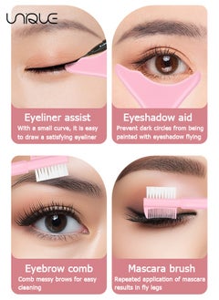 Unique 3Pcs Reusable Silicone Eyeliner Stencils, Mascara Helper, Protection Shield, Eyeliner, Lipstick, Eyeshadow Applicators, Eye Makeup Tool for Women and Beginners  - Image 5