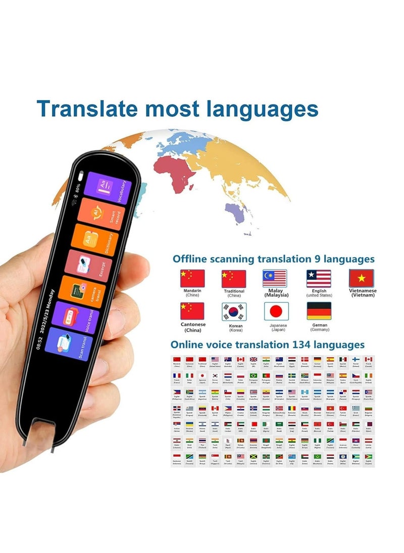 Translation Pen Scan Reader Text to Speech Device Language Translator Device Support 134 Languages OCR Digital Reader Pen, Photo and Text  Voice Translation Device, Reading Pen (WHITE). - Image 2