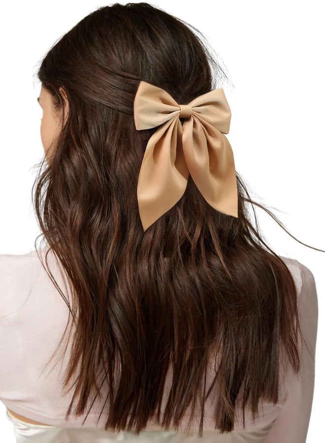 Ayesha 6Pcs Satin Hair Bows for Women Bow Hair Clips Silky Satin Hair Bows for Girls Aesthetic Hair Accessories for Women - Image 5