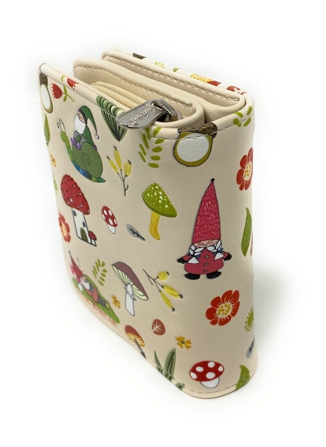 Shag Wear - Gnome Forest Small Wallet For Women 4.5 Beige - Image 1