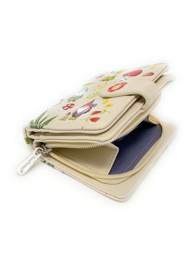 Shag Wear - Gnome Forest Small Wallet For Women 4.5 Beige - Image 1