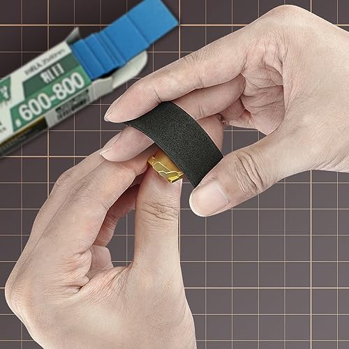 stedi Sanding Sponge for Model Gundam Building, Hobby Model Tools Hand Sanding Block Waterproof Wet Dry Reuse 400 to 1200 Grit Sandpaper, 30 Sheets - Image 2