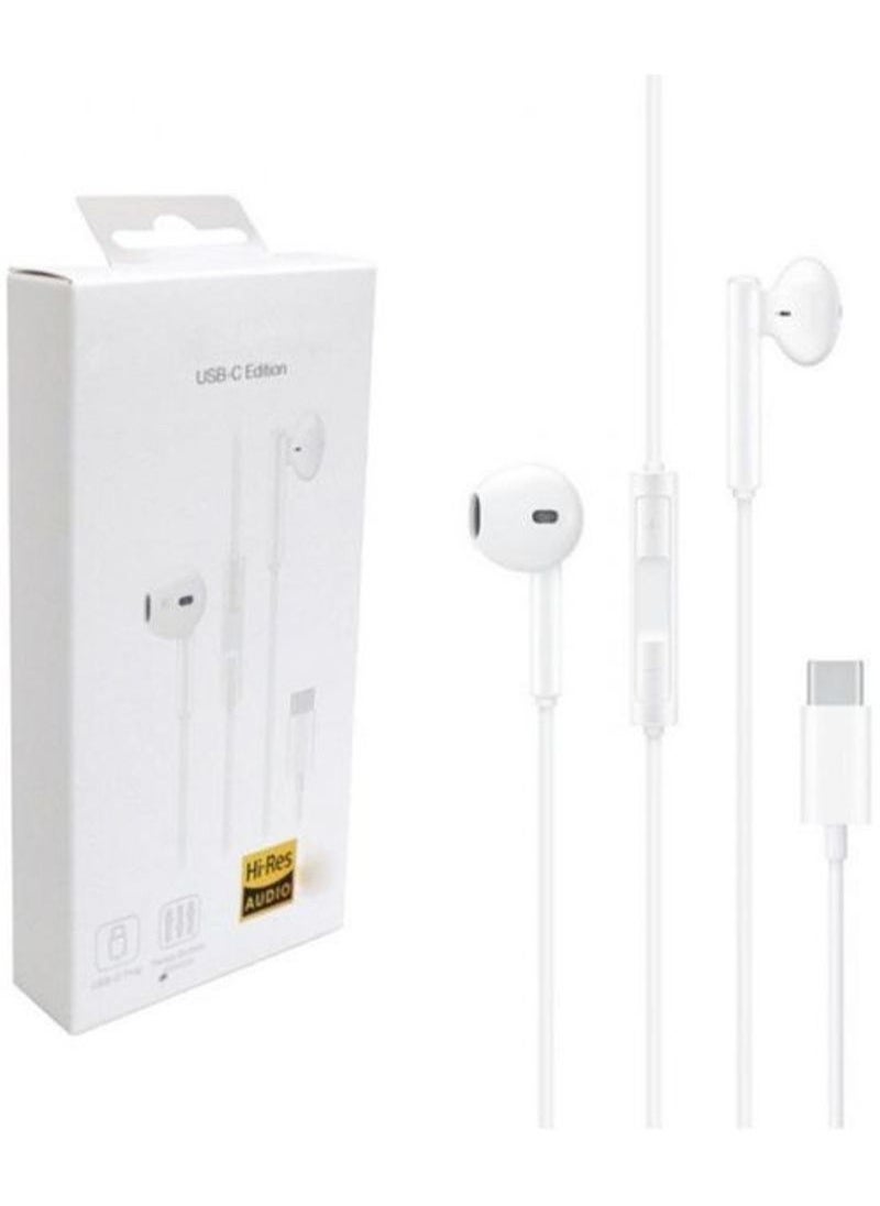 Wired Type-C Usb In-Ear Earphones With Microphone - Image 3