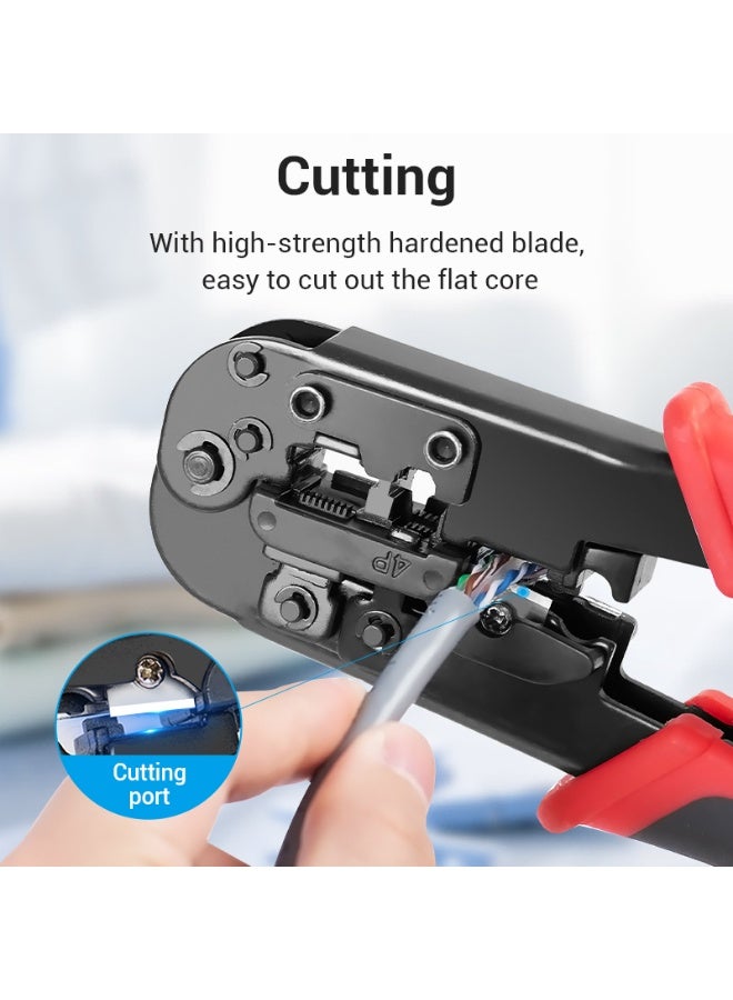 VENTION Multi-Fuction LAN Cable Crimping Tool Ratchetless Type Black Model # KEDB0 - Image 5