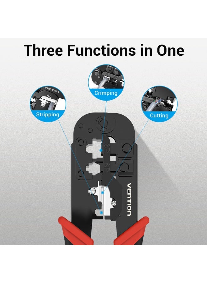VENTION Multi-Fuction LAN Cable Crimping Tool Ratchetless Type Black Model # KEDB0 - Image 3