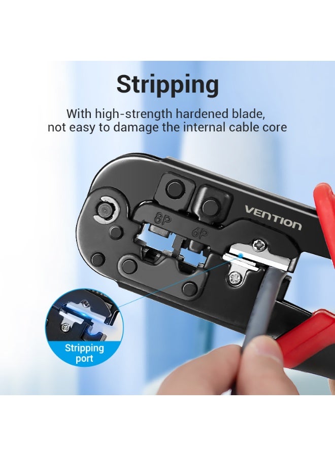 VENTION Multi-Fuction LAN Cable Crimping Tool Ratchetless Type Black Model # KEDB0 - Image 4