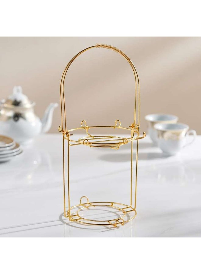 Pan Home Kenzi 14-Piece Tea Set - Cup 220ml + Pot 950ml -White & Gold - 176CFY9900096 - Image 5