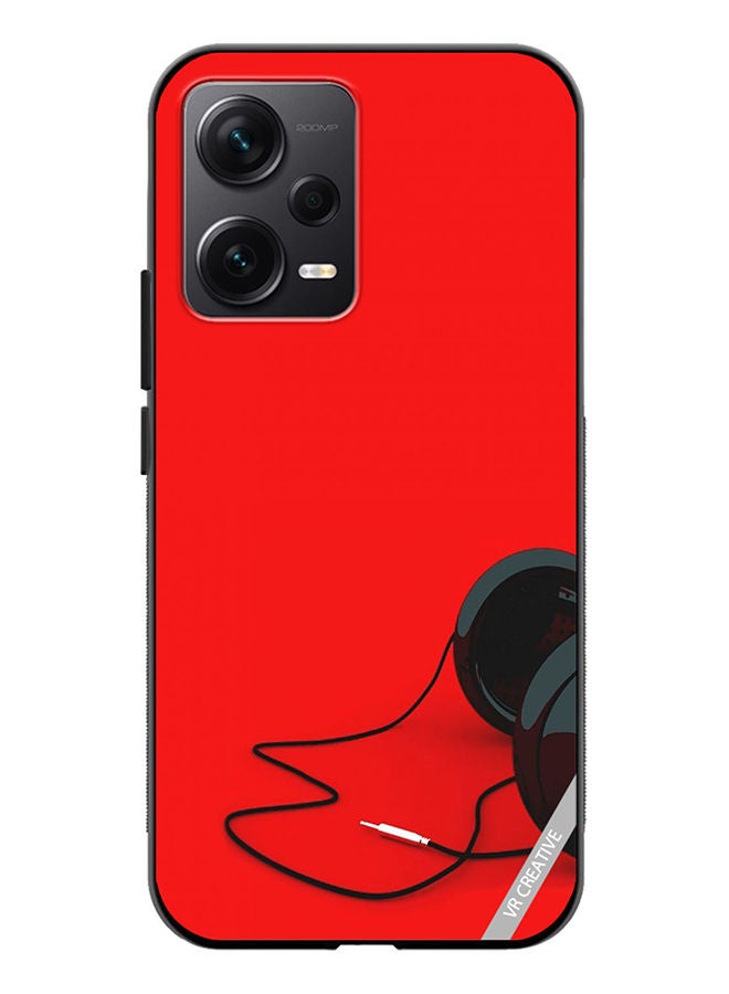 VR CREATIVE Protective Case Cover For Xiaomi Redmi Note 12 Discovery Black Headphones Design Multicolour - Image 1