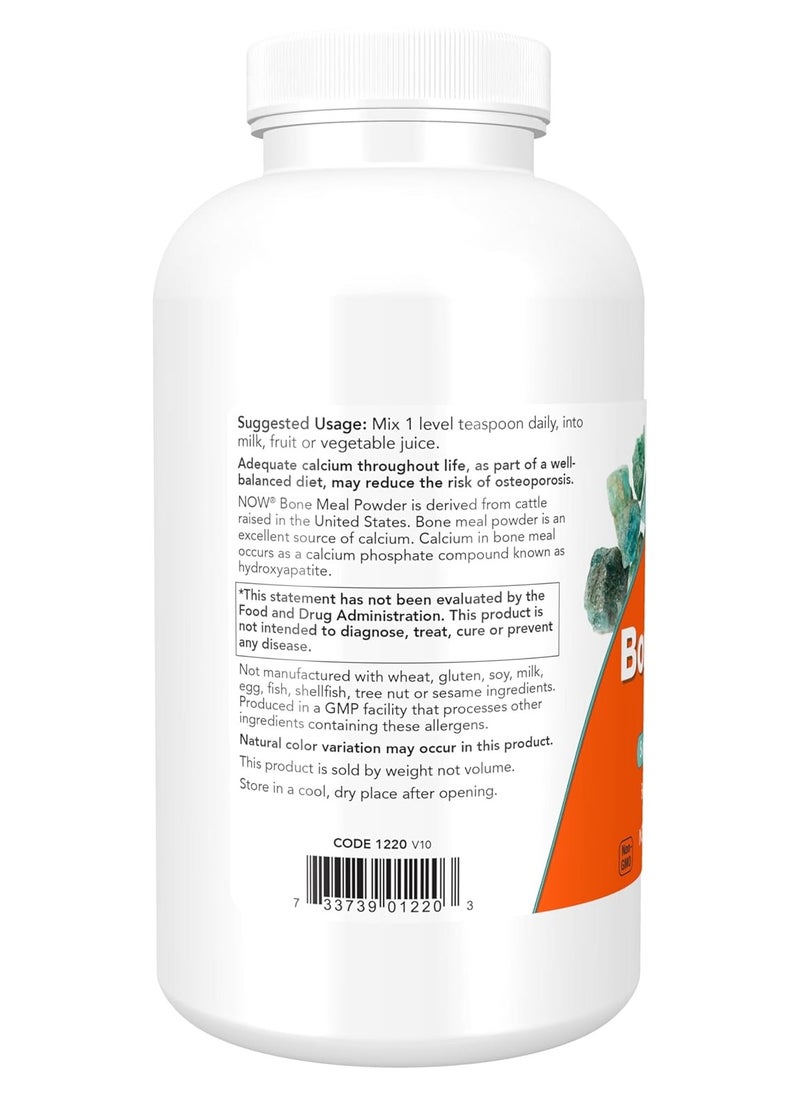 now Bone Meal Powder with Calcium Carbonate and Magnesium Oxide, Natural Calcium Source, 1-Pound  - Image 3