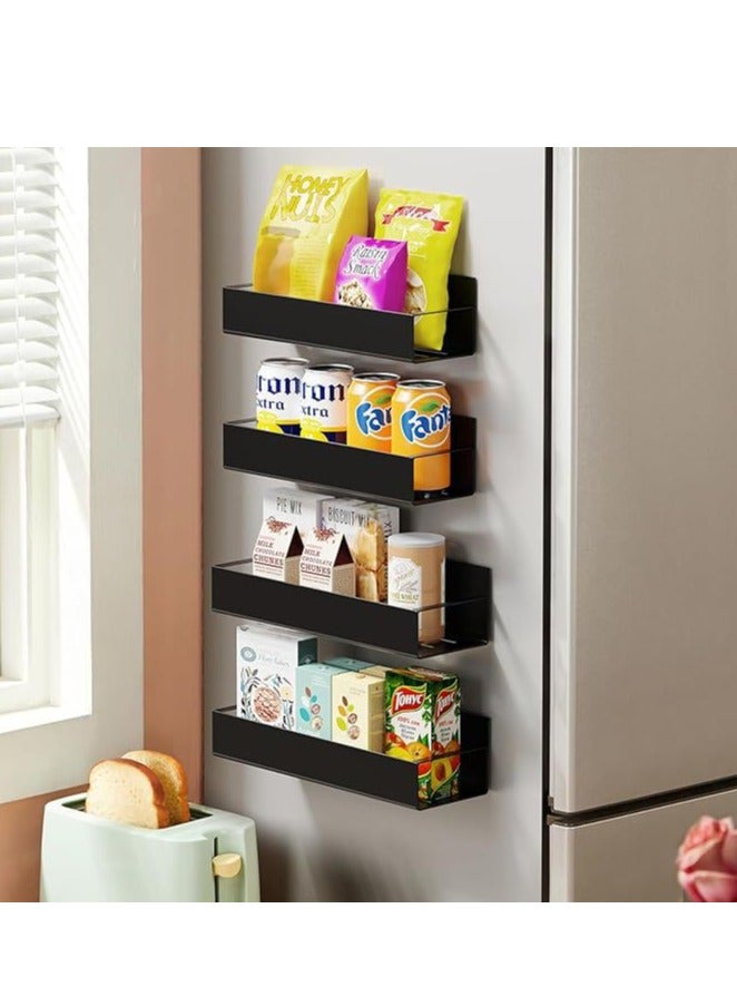 عام 4 قطعة مجموعة المطبخ المحلي ثلاجة غسالة الجانب شفط نوع تخزين الرف رف تخزين متعددة الوظائف المغناطيسي التوابل - Image 1