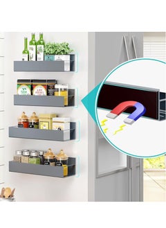 General 4 Pieces Household Kitchen Refrigerator Washing Machine Side Magnetic Suction Storage Rack Multifunctional Storage Rack Magnetic Spice Rack  - Image 4