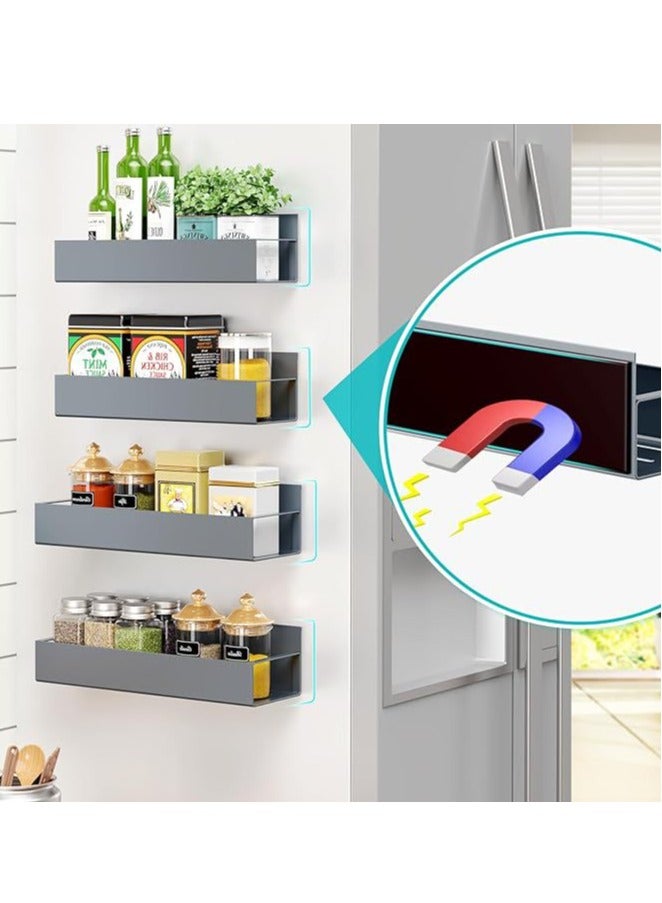 عام 4 قطعة مجموعة المطبخ المحلي ثلاجة غسالة الجانب شفط نوع تخزين الرف رف تخزين متعددة الوظائف المغناطيسي التوابل - Image 4