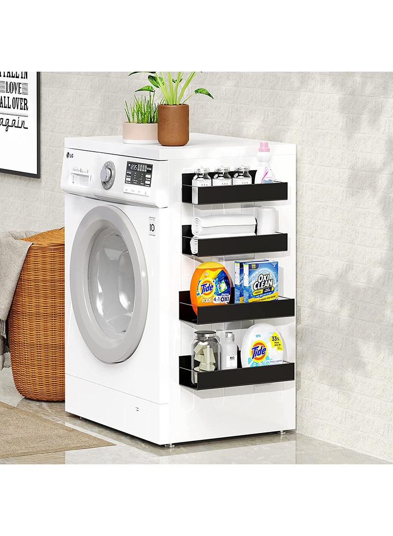 عام 4 قطعة مجموعة المطبخ المحلي ثلاجة غسالة الجانب شفط نوع تخزين الرف رف تخزين متعددة الوظائف المغناطيسي التوابل - Image 2