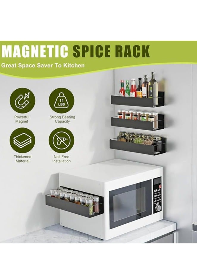 عام 4 قطعة مجموعة المطبخ المحلي ثلاجة غسالة الجانب شفط نوع تخزين الرف رف تخزين متعددة الوظائف المغناطيسي التوابل - Image 3