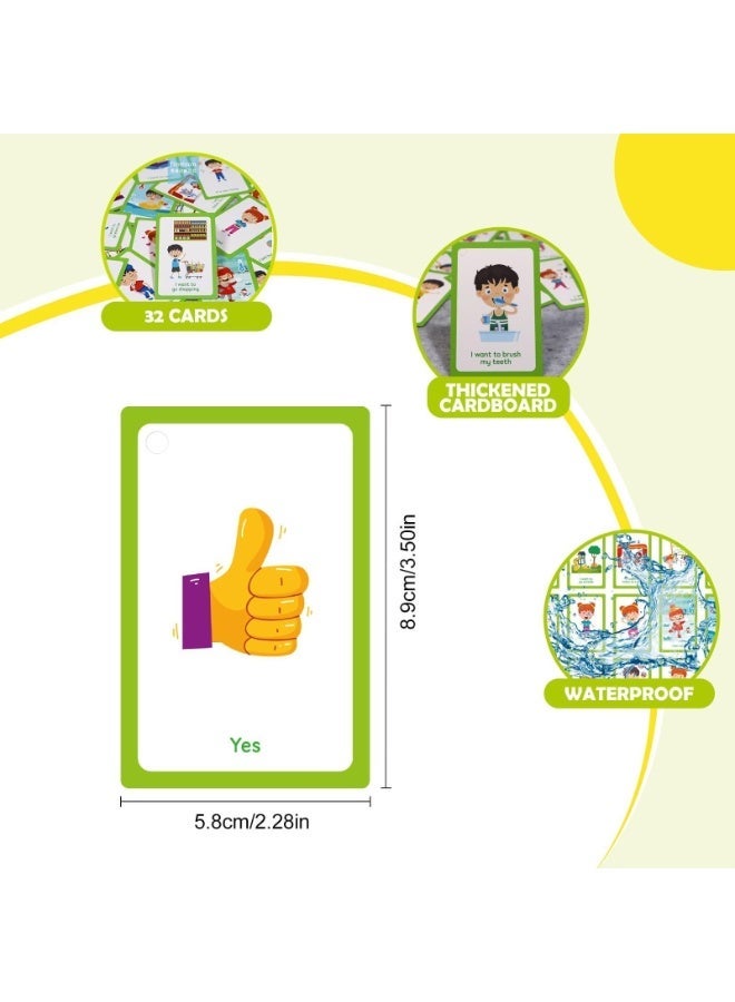 fantasize 32Pcs Autism Communication Cards, Daily Emotional and Needs Prompting Cards, PECS cards for Visually Aid Special Education, Building Social Skills for Non-Verbal Children and Adults with Speech Delays - Image 2