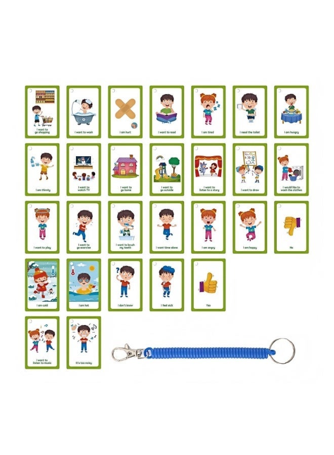 fantasize 32Pcs Autism Communication Cards, Daily Emotional and Needs Prompting Cards, PECS cards for Visually Aid Special Education, Building Social Skills for Non-Verbal Children and Adults with Speech Delays - Image 1