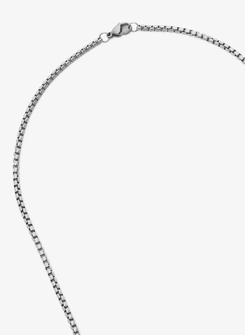 Seventy Five  Stainless Steel Dual Ring Pendant Necklaces for Men | Best Price UAE