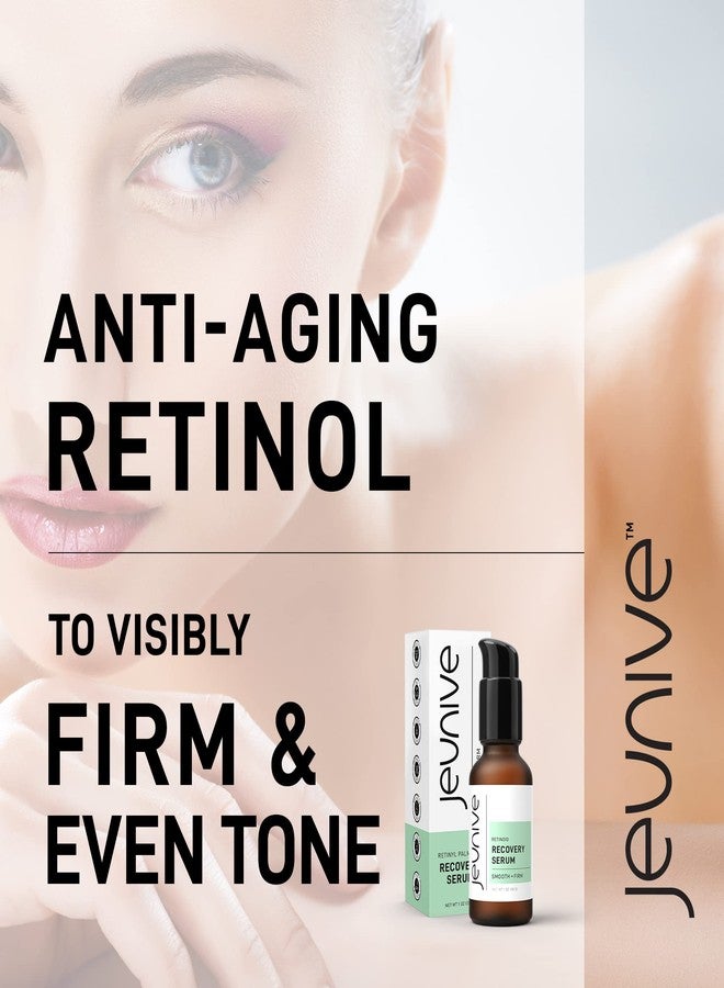 Jeunive Calming and Revitalizing Daily Retinol Recovery Serum | Clear, Even and Firm with Retinol, Carrot Root, Chamomile and Vitamin A for a rejuvenated skin, 1 oz (28g) - Image 2