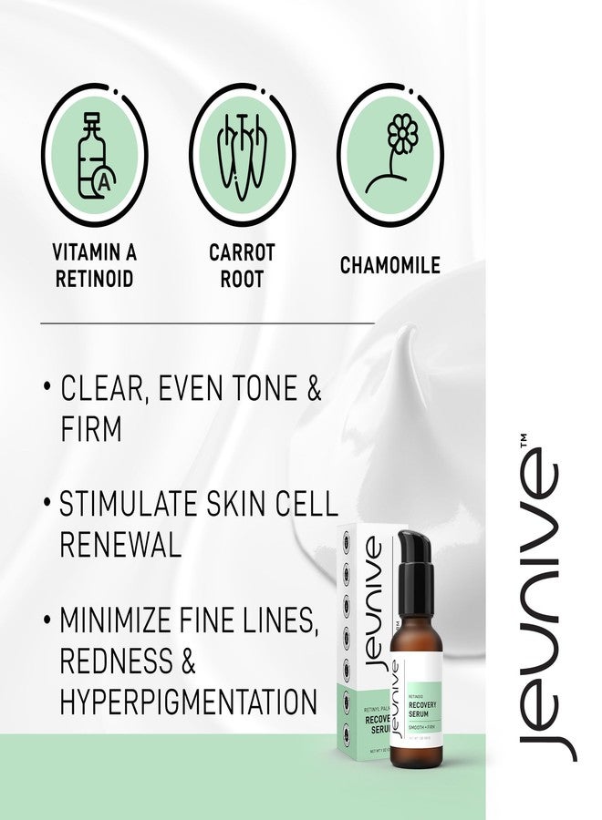 Jeunive Calming and Revitalizing Daily Retinol Recovery Serum | Clear, Even and Firm with Retinol, Carrot Root, Chamomile and Vitamin A for a rejuvenated skin, 1 oz (28g) - Image 3