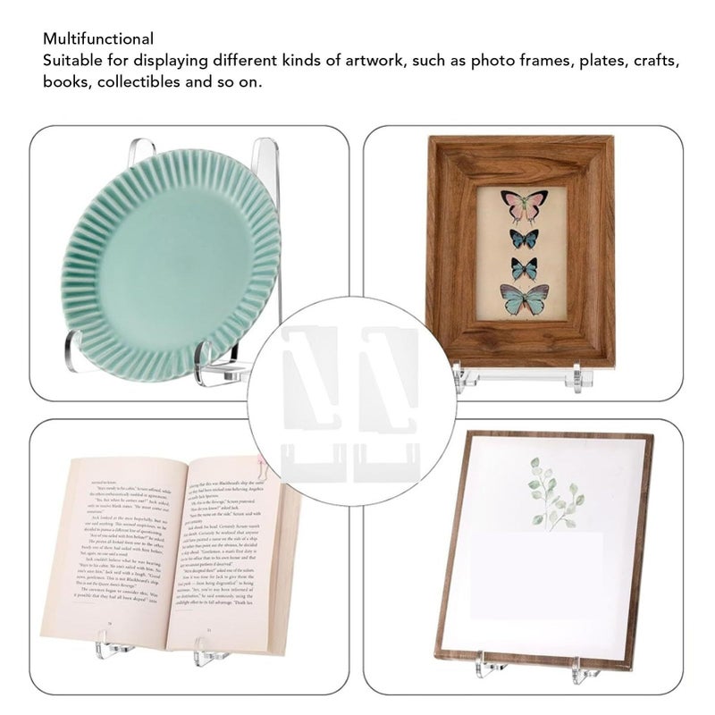 Acrylic Display Stand For Photos Plates Books Clear 12x10 5x15cm 2 Pack - Image 3