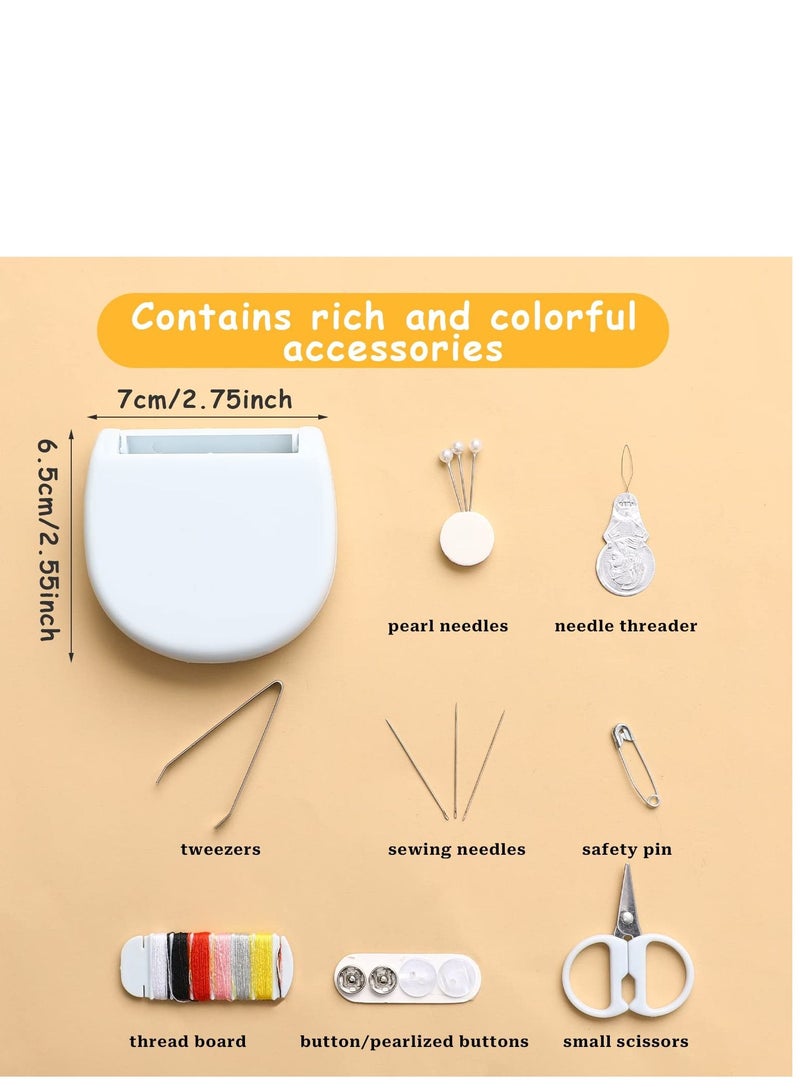 SYOSI Min Travel Sewing Kit with Case Portable Sewing Supplies for Home Traveler, Adults, Beginner, Emergency, Kids Contains Thread, Scissors, Needles, Measure etc(2 Pack) - Image 2