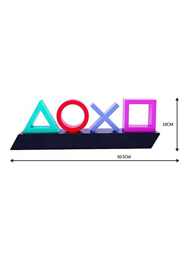 Generic - Icons Light Playstation For PS4 PS5, 3 Light Modes - Music Reactive Game Room Lighting,Acrylic  Eco-Friendly BDP Breakdown Plastic, Perfect for Home, Office and Bedrooms Red/Purple/Green 14inch - Image 1