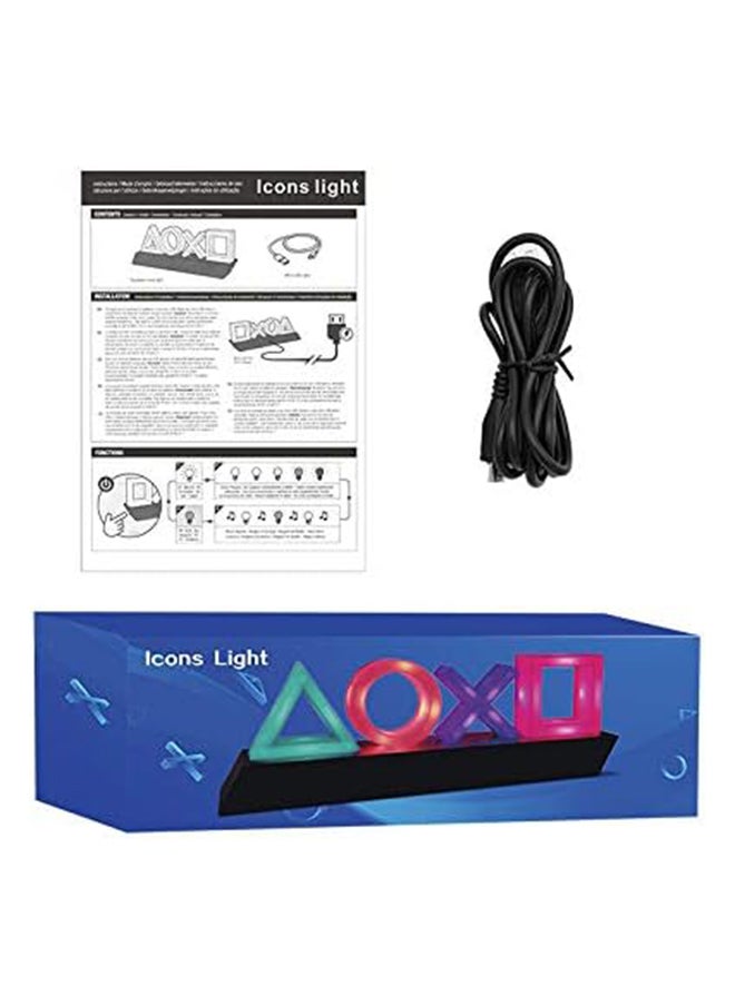 Generic - Icons Light Playstation For PS4 PS5, 3 Light Modes - Music Reactive Game Room Lighting,Acrylic  Eco-Friendly BDP Breakdown Plastic, Perfect for Home, Office and Bedrooms Red/Purple/Green 14inch - Image 1