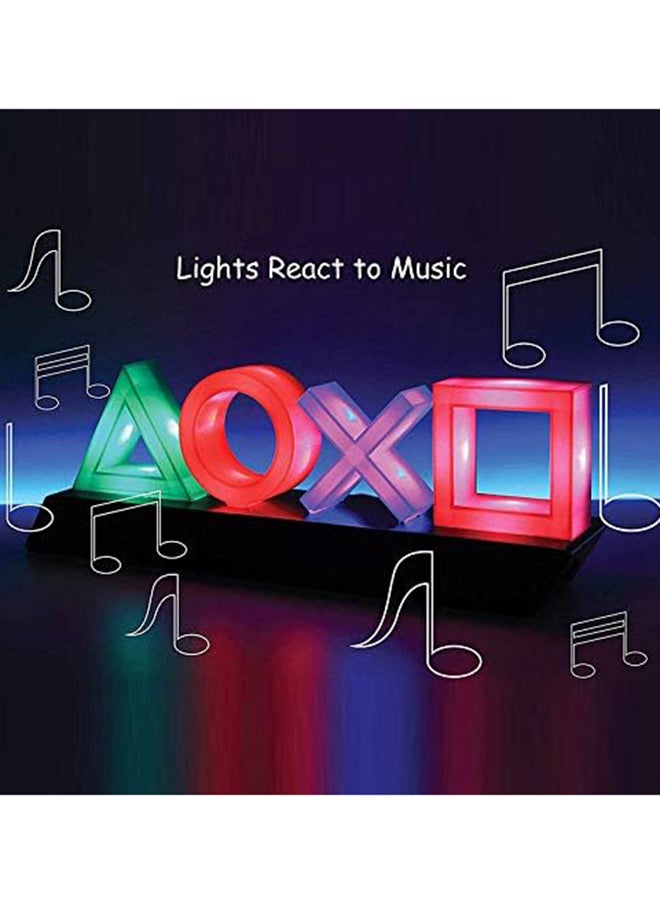 Generic - Icons Light Playstation For PS4 PS5, 3 Light Modes - Music Reactive Game Room Lighting,Acrylic  Eco-Friendly BDP Breakdown Plastic, Perfect for Home, Office and Bedrooms Red/Purple/Green 14inch - Image 1