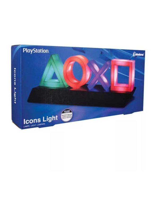 Generic - Icons Light Playstation For PS4 PS5, 3 Light Modes - Music Reactive Game Room Lighting,Acrylic  Eco-Friendly BDP Breakdown Plastic, Perfect for Home, Office and Bedrooms Red/Purple/Green 14inch - Image 1