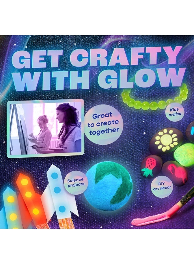 neon nights أضواء النيون المتلألئة في الظلام | متلألئ | فوسفوري | طلاء ذاتي الإضاءة - مجموعة من 8 - Image 3