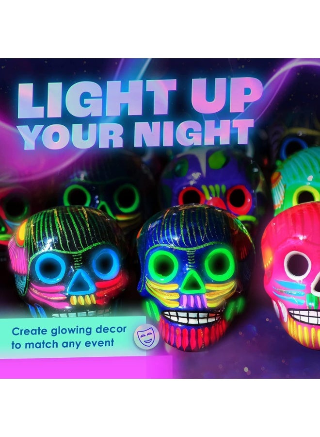 neon nights أضواء النيون المتلألئة في الظلام | متلألئ | فوسفوري | طلاء ذاتي الإضاءة - مجموعة من 8 - Image 5