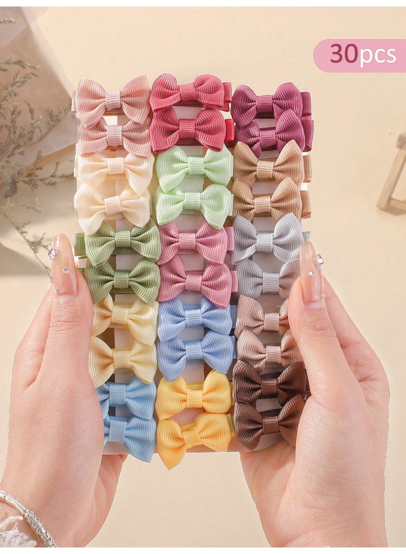 Hair Clips for Girls 30 Pcs Bow Design - Image 1