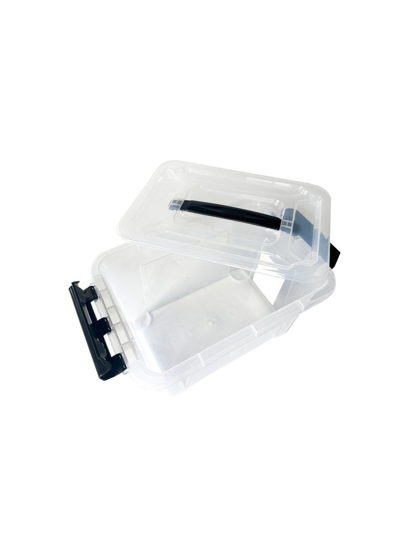 Marcolo Storage Box 9L Transparent Plastic Organizer with Lid Lightweight Multipurpose Container - Image 4