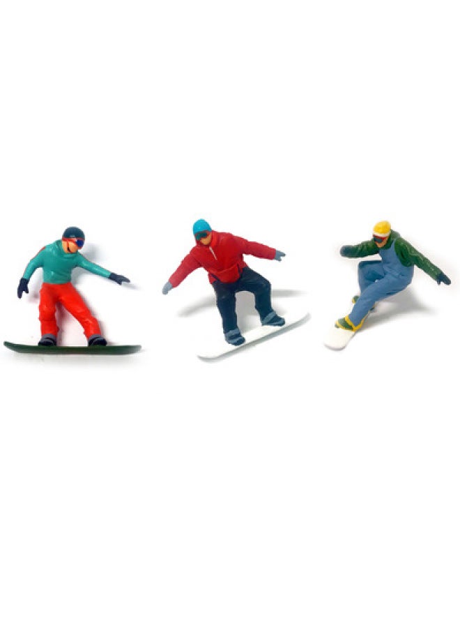 Sand Table Micro-beat Model Toy HO Scale 1/87 Ice And Snow Sports 1/64 Ski Miniature Model Hand Ornaments-Color:1:64 Single Board Sliding Preferred Version Set  - Image 1