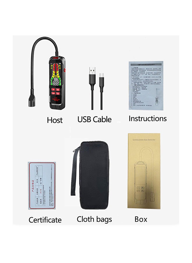 Generic Handheld Combustible Gases Leak Detector Natural Gases Leakage Tester Portable Combustible Gases Concentration Analyzer Meter  - Image 5
