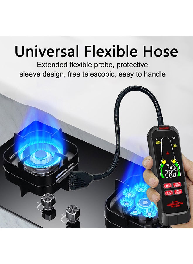 Generic Handheld Combustible Gases Leak Detector Natural Gases Leakage Tester Portable Combustible Gases Concentration Analyzer Meter  - Image 2