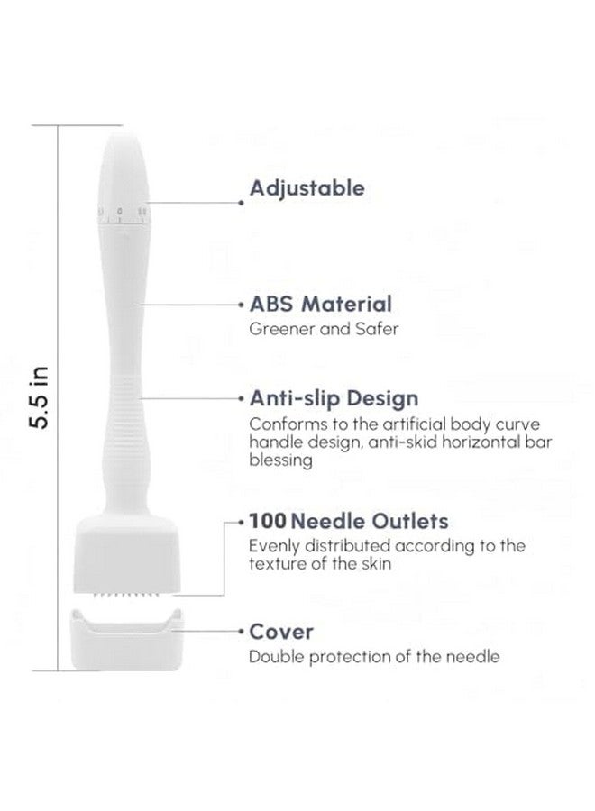 GUDDIES Derma Pen Stamp For men and Women | Microneedle Pen for Body & Hair & Beard Growth - Adjustable Microneedling Stamp For Skin - 0.5mm - 3mm Titanium Micro Needle Derma Stamp For Skin Care - Image 4