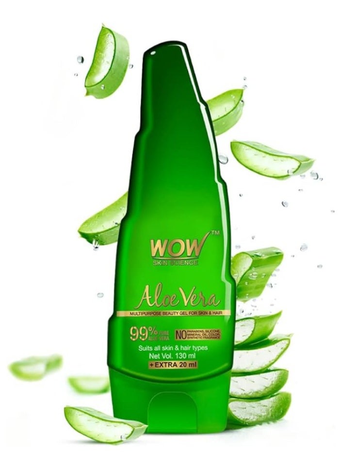 WOW Skin Science - 99% Pure Aloe Vera Gel For Face, Skin & Hair - 150Ml | Ultimate Gel For Glowing Skin | For Both Men And Women - Image 1