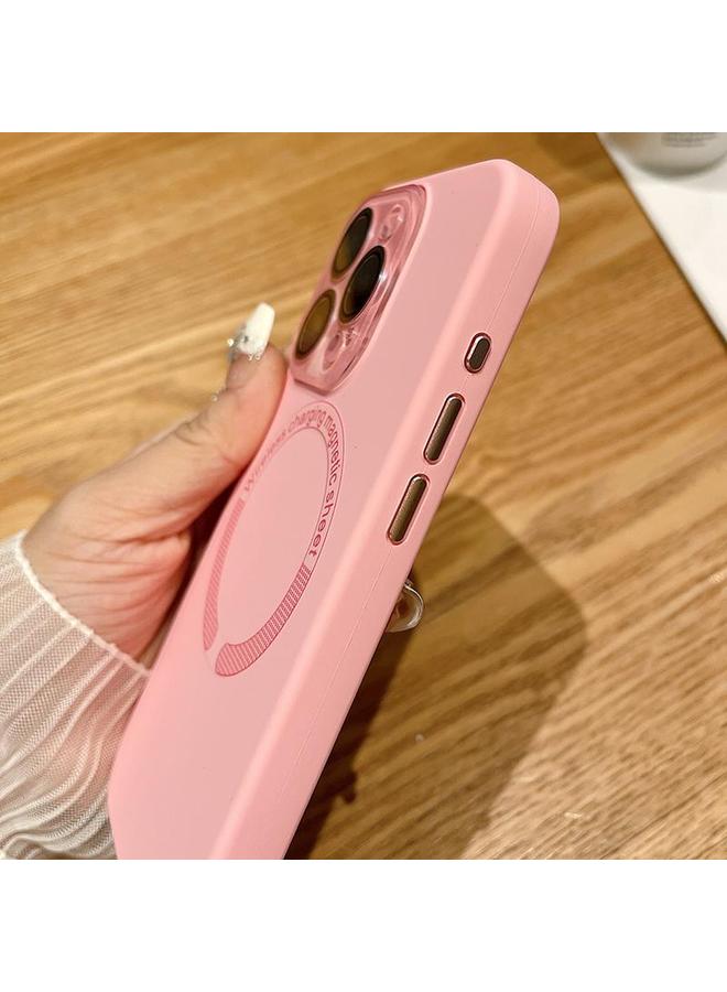 S-TOP Case For iPhone 16 Plus Small Window Acrylic Glass Lens MagSafe Silicone Phone Case - Image 4