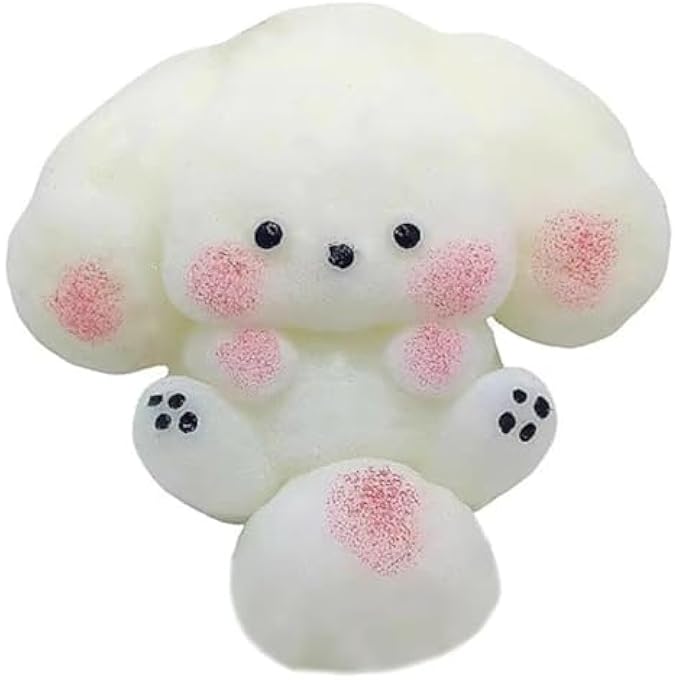 T Trove Handmade Puppy Taba Squishy,Cute Dog Shaped Squishy Toy for Stress Relief,Fidget Sensory,Decompression Toy for Kids & Adults,Party Favors,Birthday Gifts (Cute Cat & Puppy, 2, pcs) - Image 3