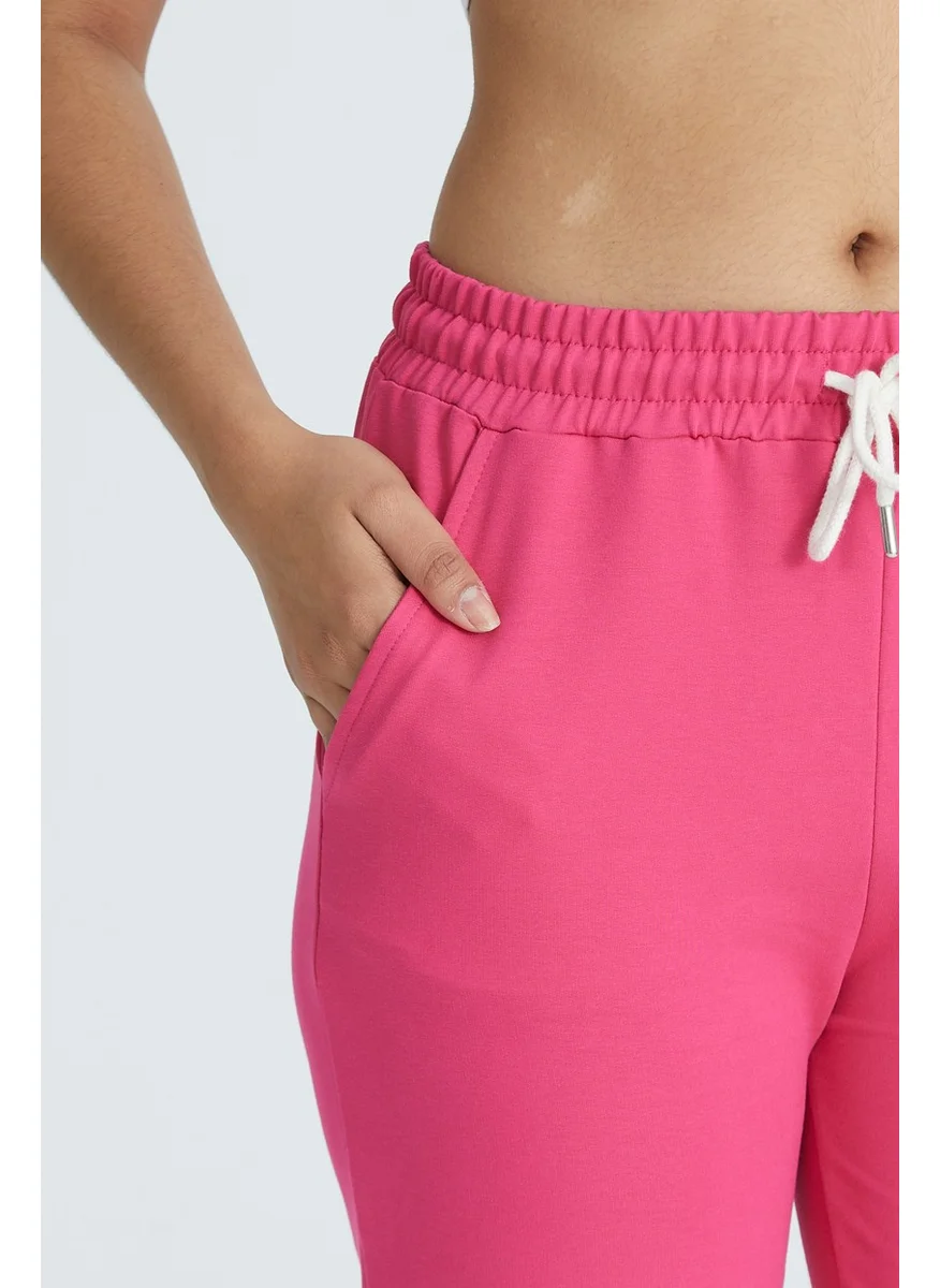 Twenty3 Women's Basic 2 Thread Lycra Regular Fit Sweatpants with Elastic Legs