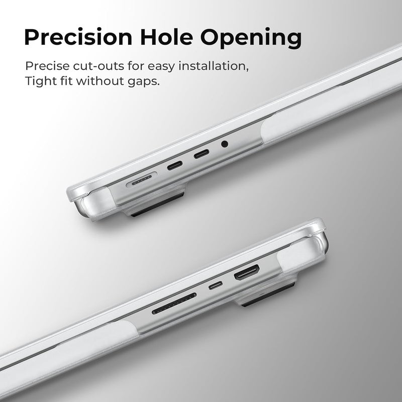BlueSwan حافظة متوافقة مع MacBook Pro 14 بوصة M5 A3434 A3426 A3427 M4 A3112 A3185 A3401 M3 A2918 A2992 M2 A2779 M1 A2442 Pro/Max للأعوام 2026 و2021-2025، غلاف حماية PP خارجي لجهاز Mac 14 بوصة، شفاف غير لامع - Image 5