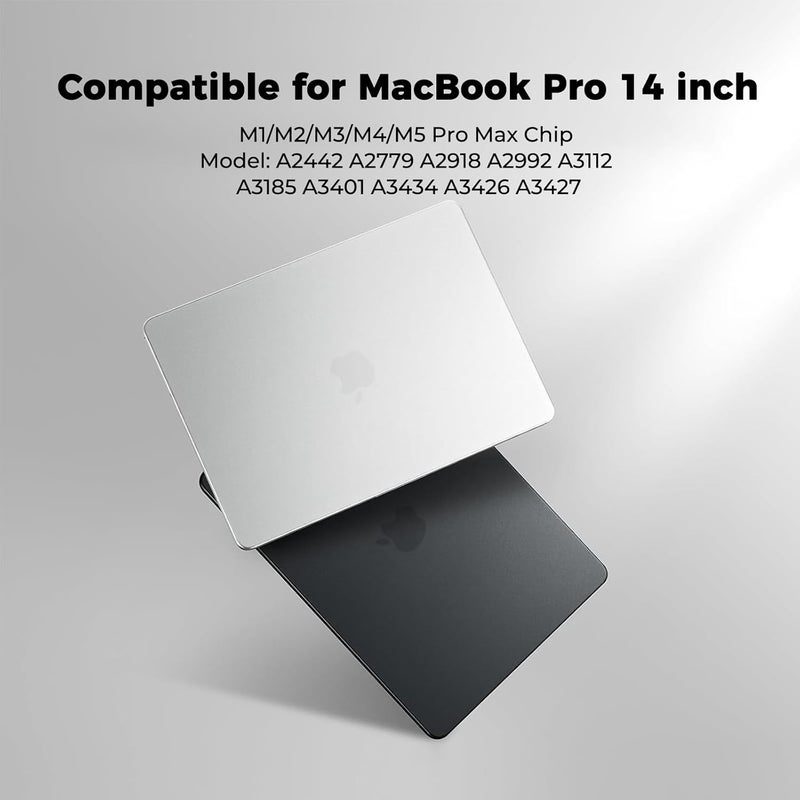 BlueSwan حافظة متوافقة مع MacBook Pro 14 بوصة M5 A3434 A3426 A3427 M4 A3112 A3185 A3401 M3 A2918 A2992 M2 A2779 M1 A2442 Pro/Max للأعوام 2026 و2021-2025، غلاف حماية PP خارجي لجهاز Mac 14 بوصة، شفاف غير لامع - Image 2