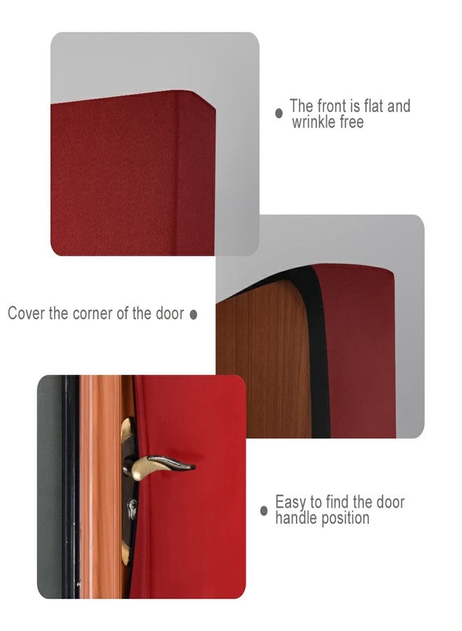 WELLDAY Red Solid Color Door Cover Christmas Front Door Cover Winter Holiday Front Door Banner Porch Sign for Home Party Decor Indoor Outdoor Decorations 36 x 98 Inch - Image 4