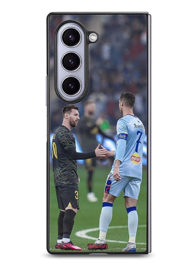 Tolwak Samsung Galaxy Z Fold6 Protective Case Cover Messi And Ronaldo - Image 1