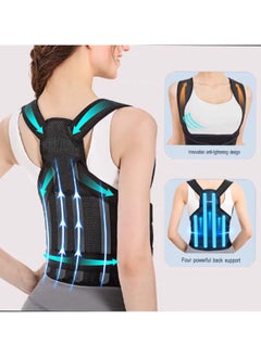 JoyousSto 2 IN 1 Back Brace and Posture Corrector for Women and Men Back Straightener Posture Corrector Scoliosis and Hunchback Correction Back Pain Spine Corrector Support Adjustable Posture Trainer Black  - Image 4