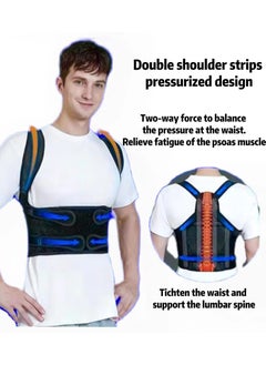 JoyousSto 2 IN 1 Back Brace and Posture Corrector for Women and Men Back Straightener Posture Corrector Scoliosis and Hunchback Correction Back Pain Spine Corrector Support Adjustable Posture Trainer Black  - Image 5