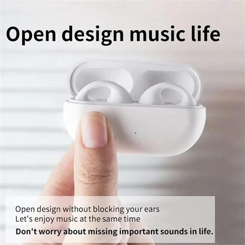 klarako Trimetica Earbuds,Wireless Bone Conduction Earbuds,Open Ear Headphones Waterproof,Bone Conduction Headphones Bluetooth (Black) - Image 5